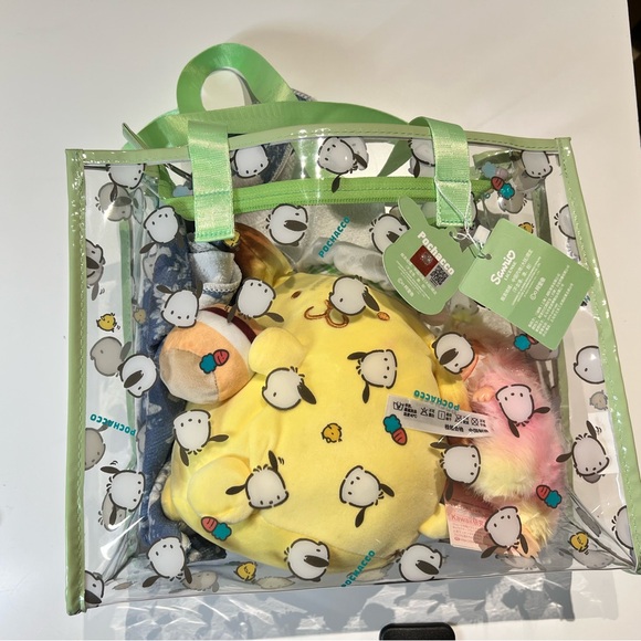 NWTS Rare Pochacco Green and Clear PVC Tote Beach Bag - Picture 2 of 4